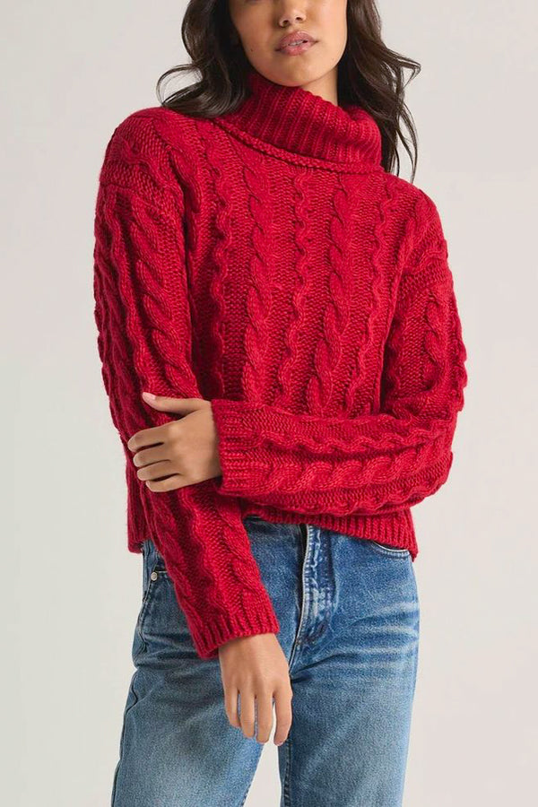 Z Supply Tied To You Sweater in Haute Red