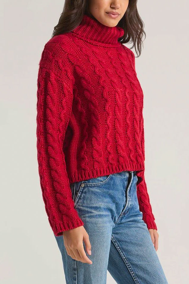 Z Supply Tied To You Sweater in Haute Red